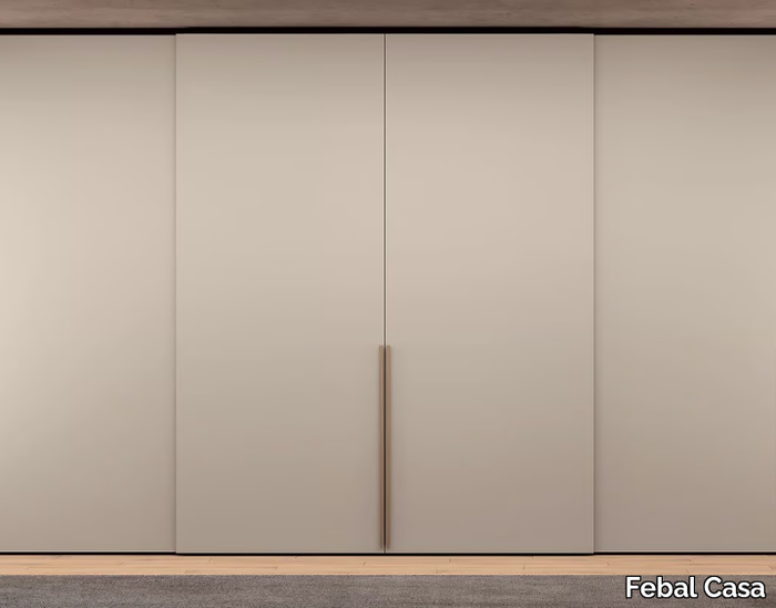 BARRET - Melamine-faced chipboard wardrobe with sliding doors _ Febal Casa