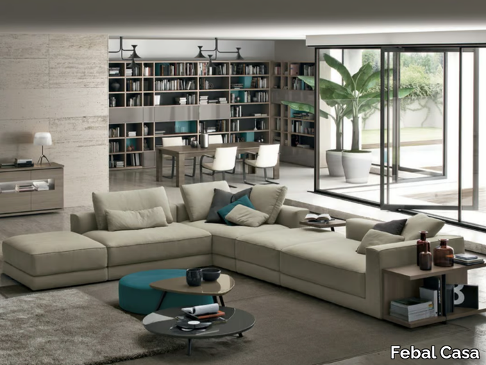 KERMESSE 02 - Corner sectional fabric sofa _ Febal Casa