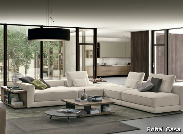 KERMESSE 03 - Corner fabric sofa with removable cover _ Febal Casa