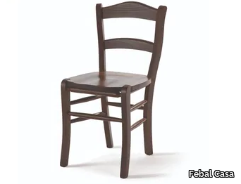 TRENTO - Solid wood chair open back _ Febal Casa