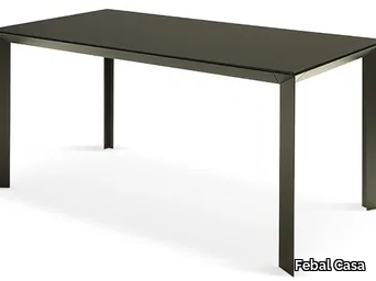 DIAMANTE - Extending rectangular glass table _ Febal Casa