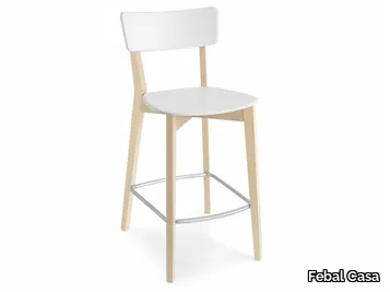 JACK - Stool with footrest with back _ Febal Casa