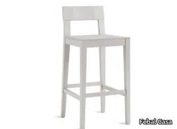 DAYTONA - Solid wood stool with footrest _ Febal Casa