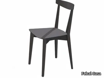 EVERGREEN - Wooden chair open back _ Febal Casa