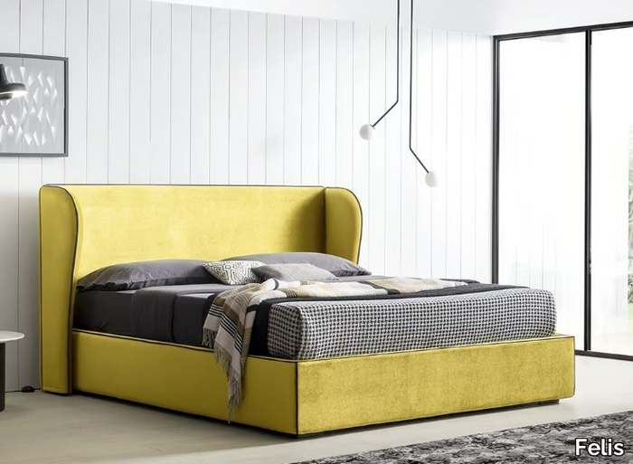 PARIS - Fabric storage bed with upholstered headboard _ Felis