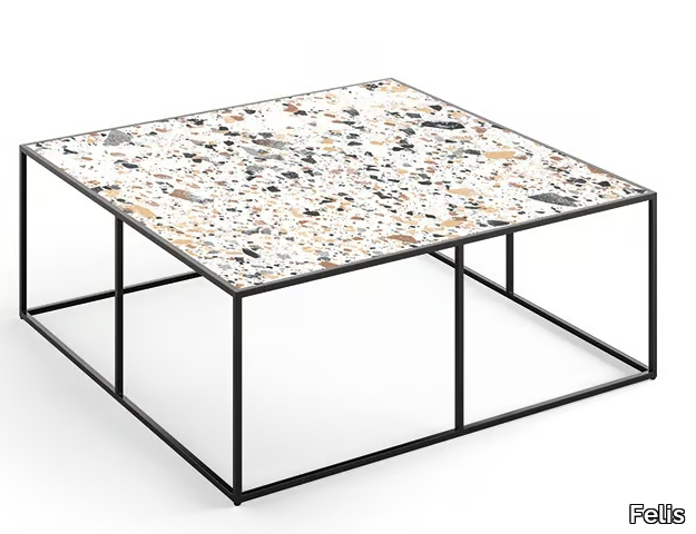 NEMESI - Square metal coffee table for living room _ Felis