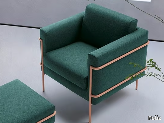 ICON - Fabric armchair with armrests _ Felis