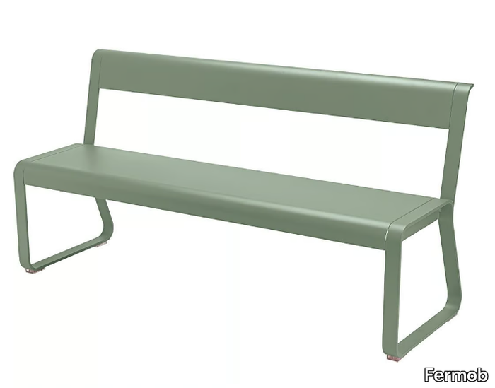 BELLEVIE - Metal garden bench with back _ Fermob