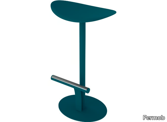 BOLDER - High metal stool with footrest _ Fermob