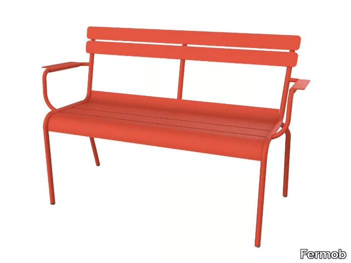 LUXEMBOURG - Aluminium garden bench with back _ Fermob