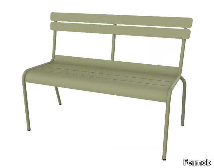 LUXEMBOURG - Stackable aluminium garden bench with back _ Fermob