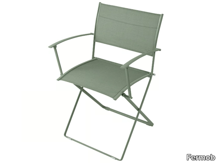 PLEIN AIR - Folding steel garden chair with armrests _ Fermob