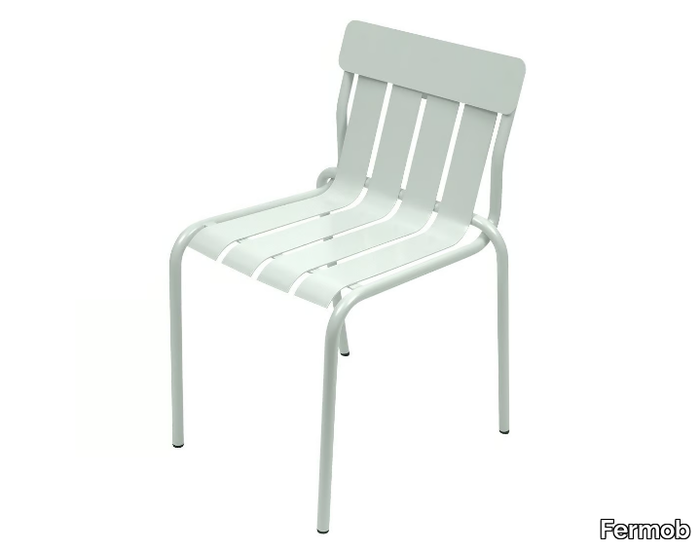 STRIPE - Stackable aluminium garden chair _ Fermob