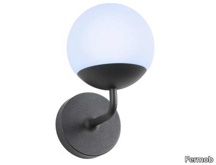 MOOON! - Glass and aluminium outdoor wall lamp _ Fermob