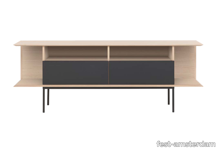 Open sideboard - oak veneer - Oak