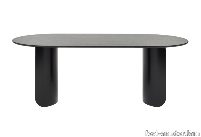 Plateau Dining table - Oval - Black Black