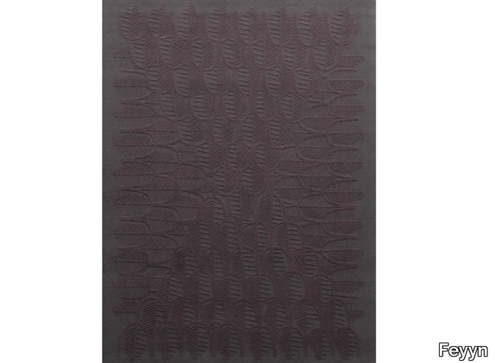 FEATHERS VIOLET - Rectangular handmade rug _ Feyyn