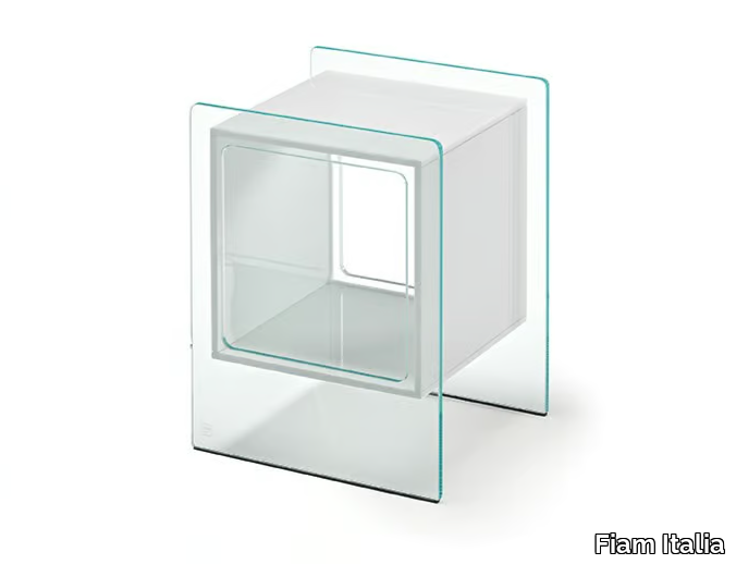 MAGIQUE CUBO - Glass bedside table _ Fiam Italia