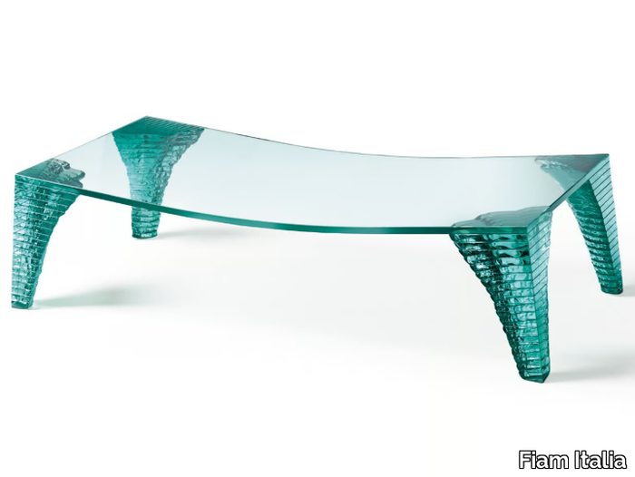 ATLAS - Rectangular glass coffee table _ Fiam Italia