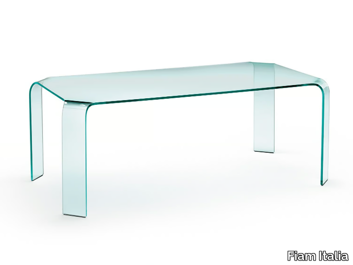 RAGNO - Rectangular glass table _ Fiam Italia