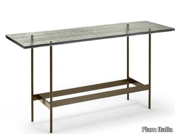 WAVES - Rectangular console with DV-Glass top _ Fiam Italia