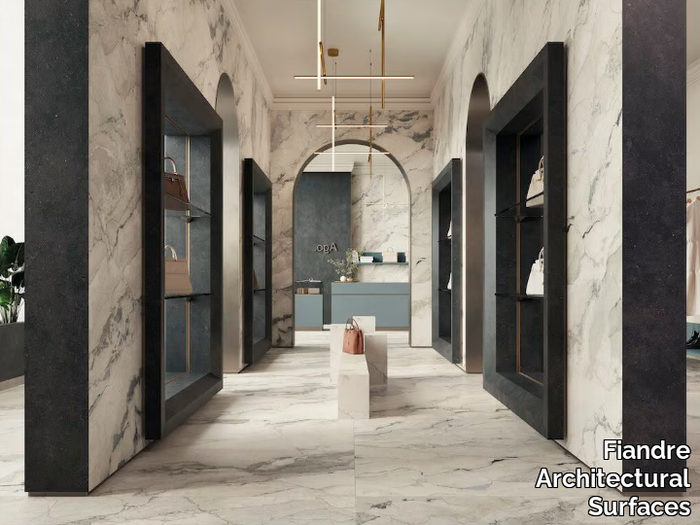 CAMOUFLAGE - Porcelain stoneware wall/floor tiles with marble effect _ Fiandre Architectural Surfaces