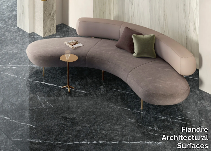 GRAND CARNICO - Colour shade porcelain stoneware flooring with marble effect _ Fiandre Architectural Surfaces