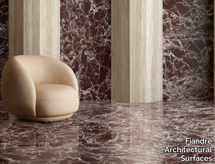 LEPANTO RUBINO - Porcelain stoneware wall/floor tiles with marble effect _ Fiandre Architectural Surfaces