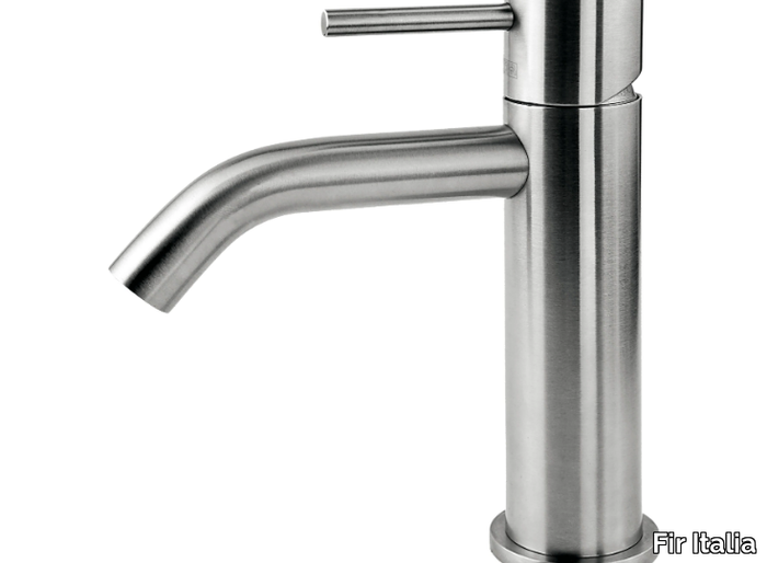 CLEOSTEEL 48 - 4811200 - Countertop single handle stainless steel washbasin mixer without waste _ Fir Italia