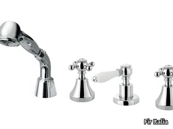 MELROSE 22 - 2247422 - 4 hole bathtub set with hand shower _ Fir Italia