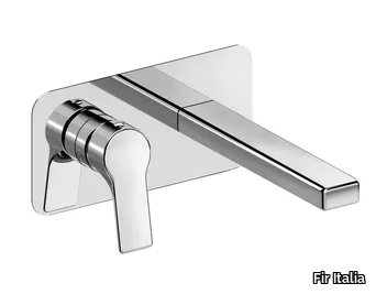 HANDY 52 - 5210108 - Wall-mounted brass washbasin mixer with plate _ Fir Italia