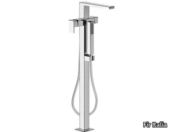 PLAYONE 90 - 9033018 - Floor standing brass bathtub mixer with hand shower _ Fir Italia