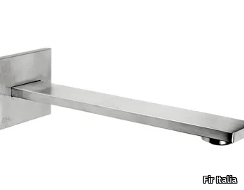 PLAYSTEEL 58 - 5844114 - Wall-mounted stainless steel spout with plate _ Fir Italia