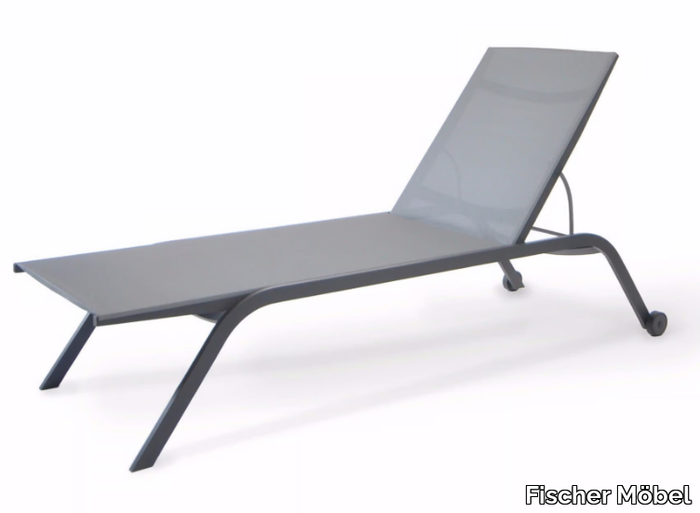 ATLANTIC - Aluminium sun lounger with castors _ Fischer Möbel