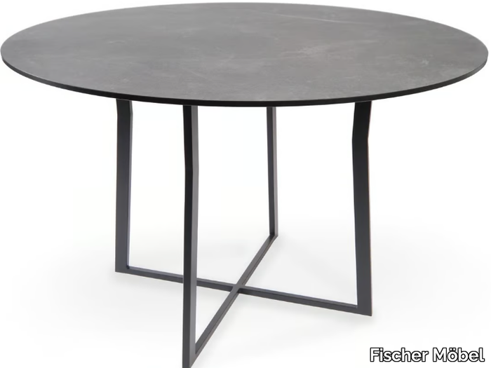 SUITE - Round laminate garden table _ Fischer Möbel