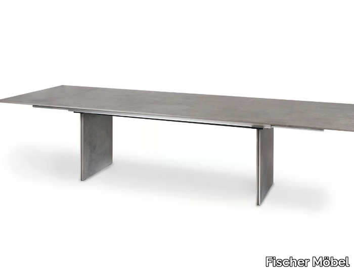 DOPPIO - Extending rectangular fm-ceramtop table _ Fischer Möbel