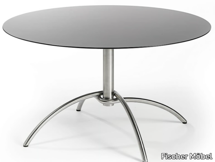 TAKU - Folding round table with 4-star base _ Fischer Möbel