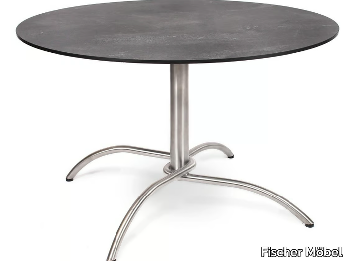 TAKU - Stainless steel and fm-ceramtop garden table _ Fischer Möbel