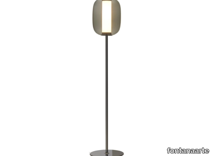 MERIDIANO - LED glass and metal floor lamp _ FontanaArte