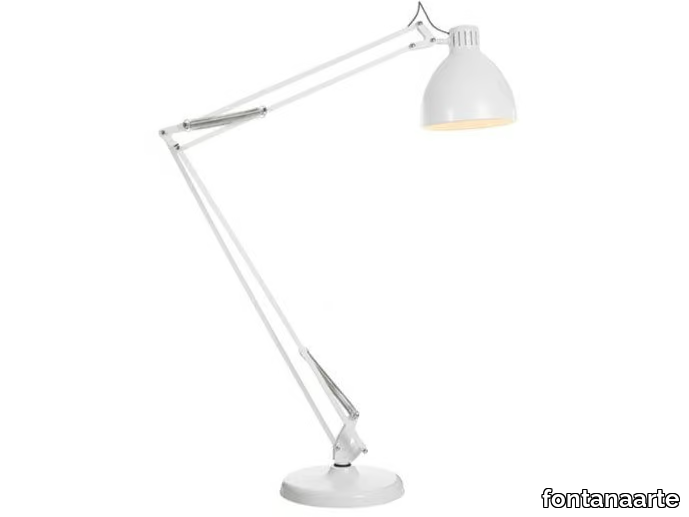 NASKA XL - With swing arm painted metal floor lamp _ FontanaArte