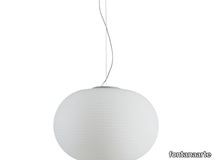 BIANCA - LED blown glass pendant lamp _ FontanaArte