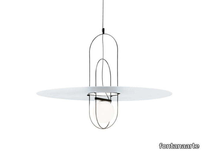 SETAREH METAL - Metal pendant lamp _ FontanaArte