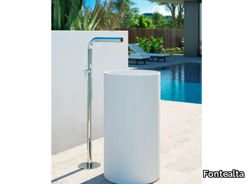 SKINNY S40L - Stainless steel 316 outdoor column for washbasin _ Fontealta