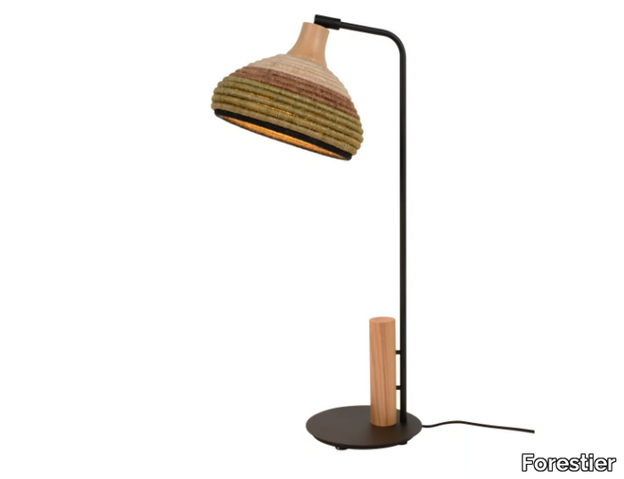 GRASS - LED abacá table lamp with fixed arm _ Forestier