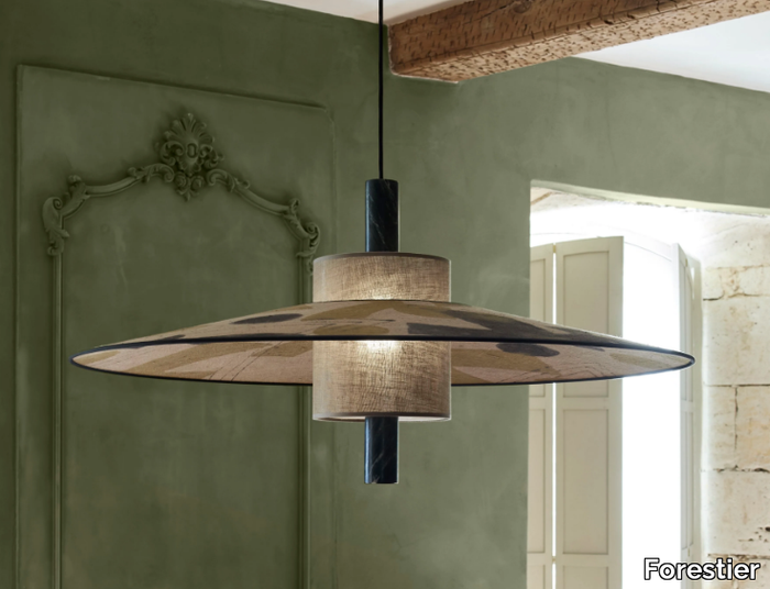 THÉSÉE - Linen pendant lamp _ Forestier