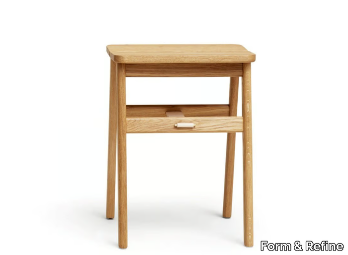 ANGLE - Folding low oak stool _ Form & Refine