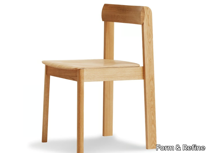 BLUEPRINT - Stackable oak chair open back _ Form & Refine