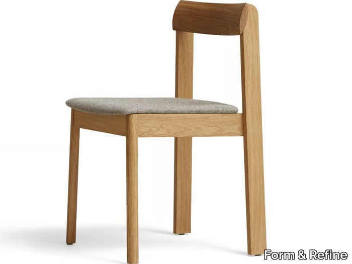 BLUEPRINT - Stackable oak chair with integrated cushion _ Form & Refine