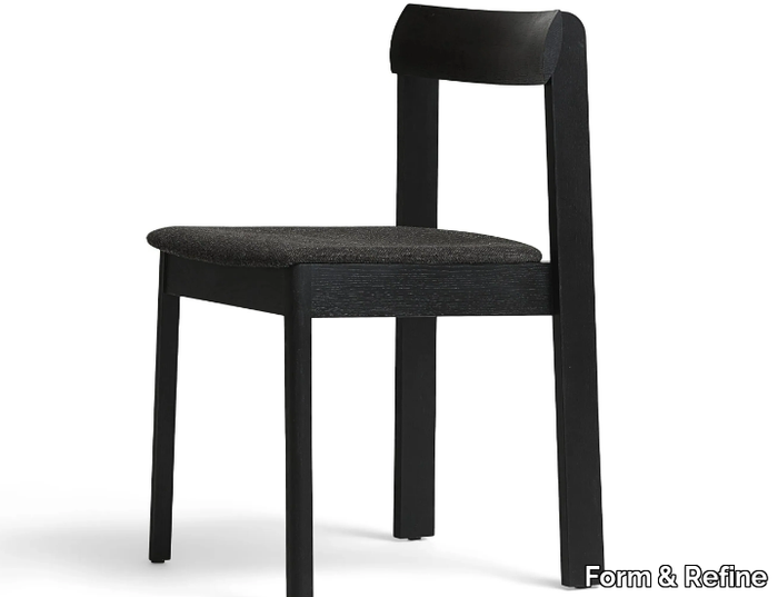 BLUEPRINT - Stackable oak chair with integrated cushion _ Form & Refine