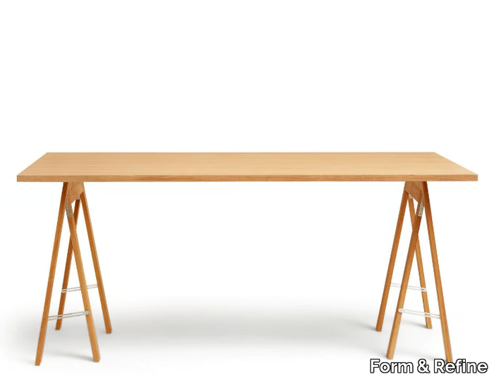 LINEAR - Rectangular oak table top _ Form & Refine